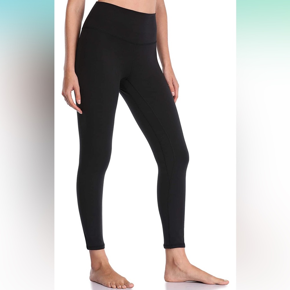 Danskin Fitted Yoga Pants Leggings Stretch Spandex Black Double Stitch Durable